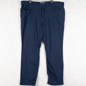 CUBAVERA Pants Mens Navy Blue Linen Blend Casual Size 40x30